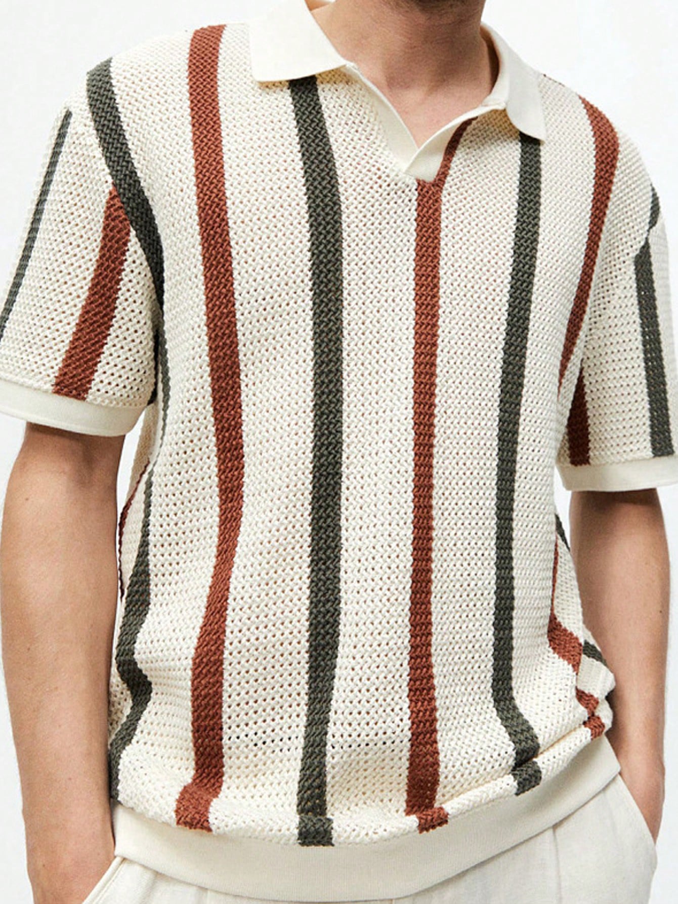 Men’s Striped Knit Polo Shirt – Malta Polo Shirt