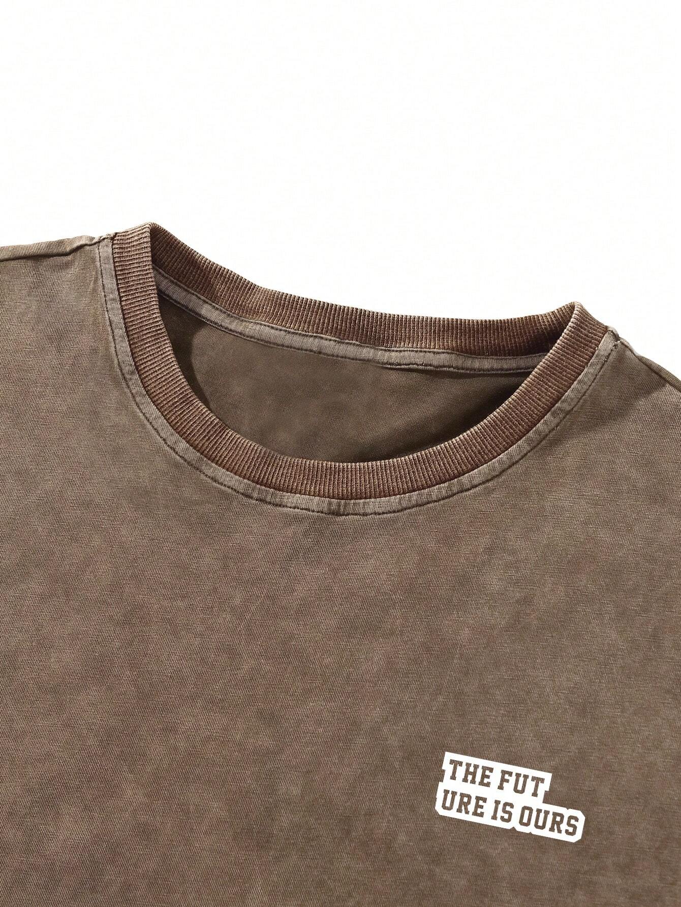 Men’s Oversized Distressed T-Shirt – Futury Lady T-Shirt