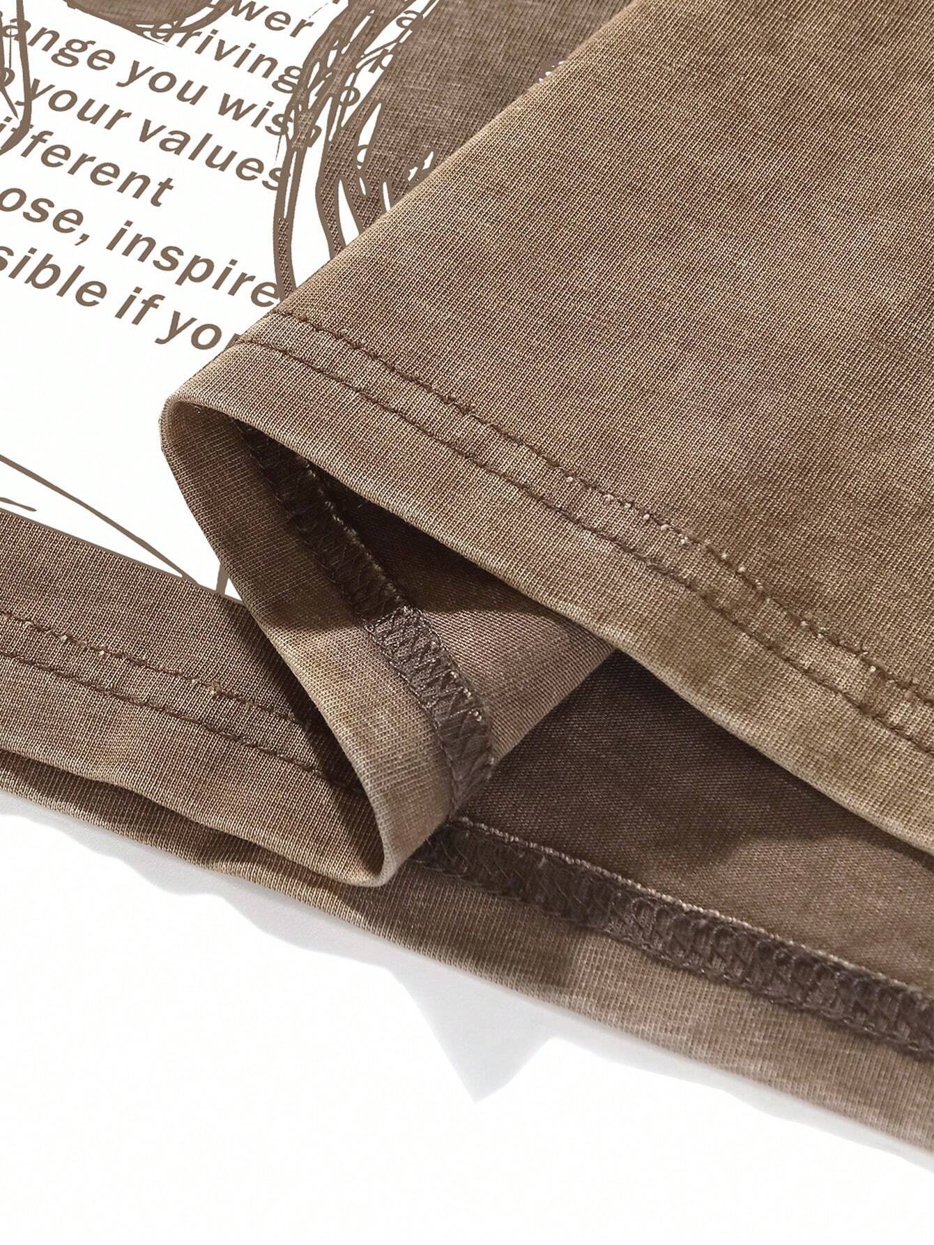 Men’s Oversized Distressed T-Shirt – Futury Lady T-Shirt