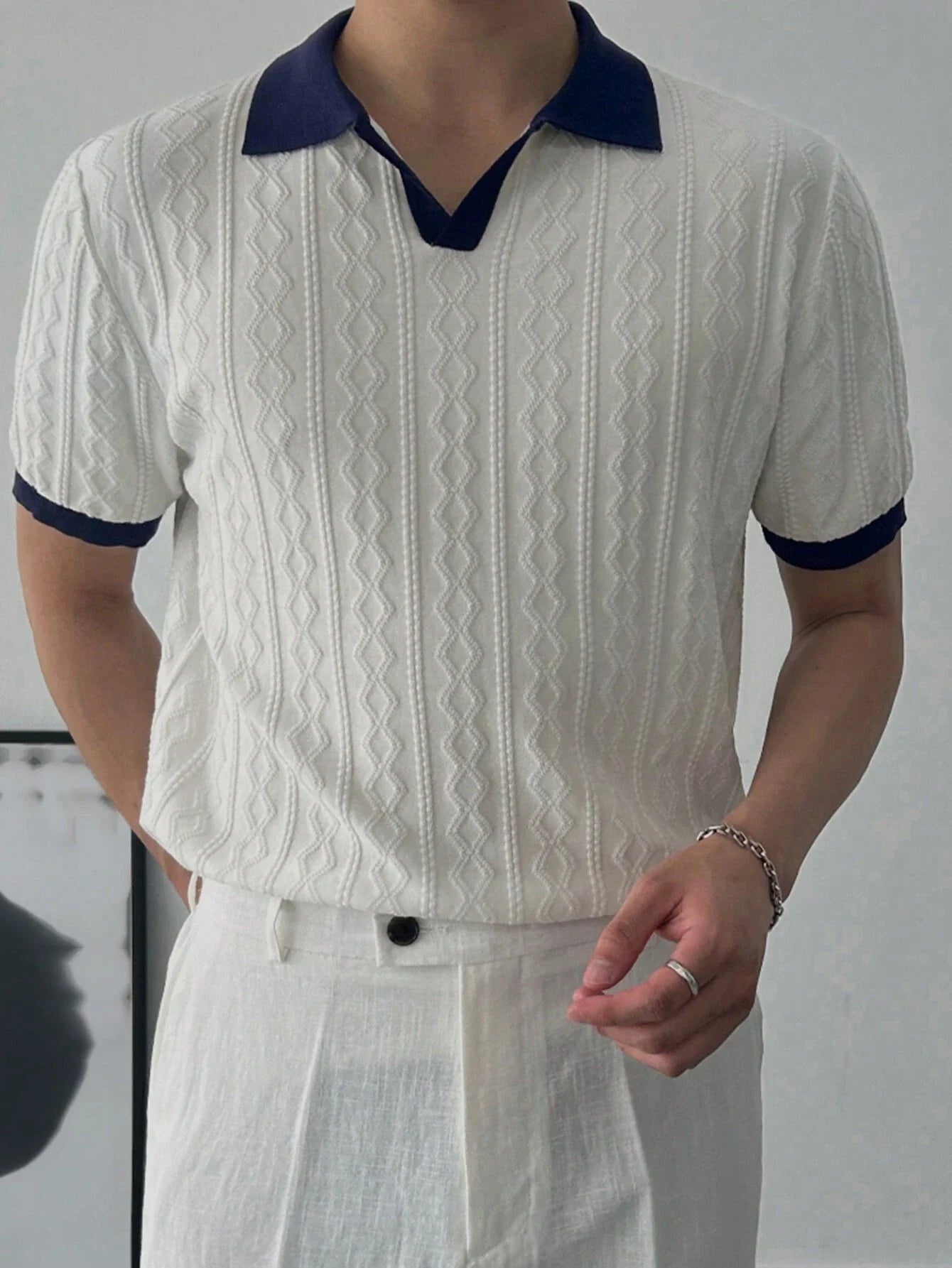 Men’s Textured Polo Shirt – Ravello Shirt