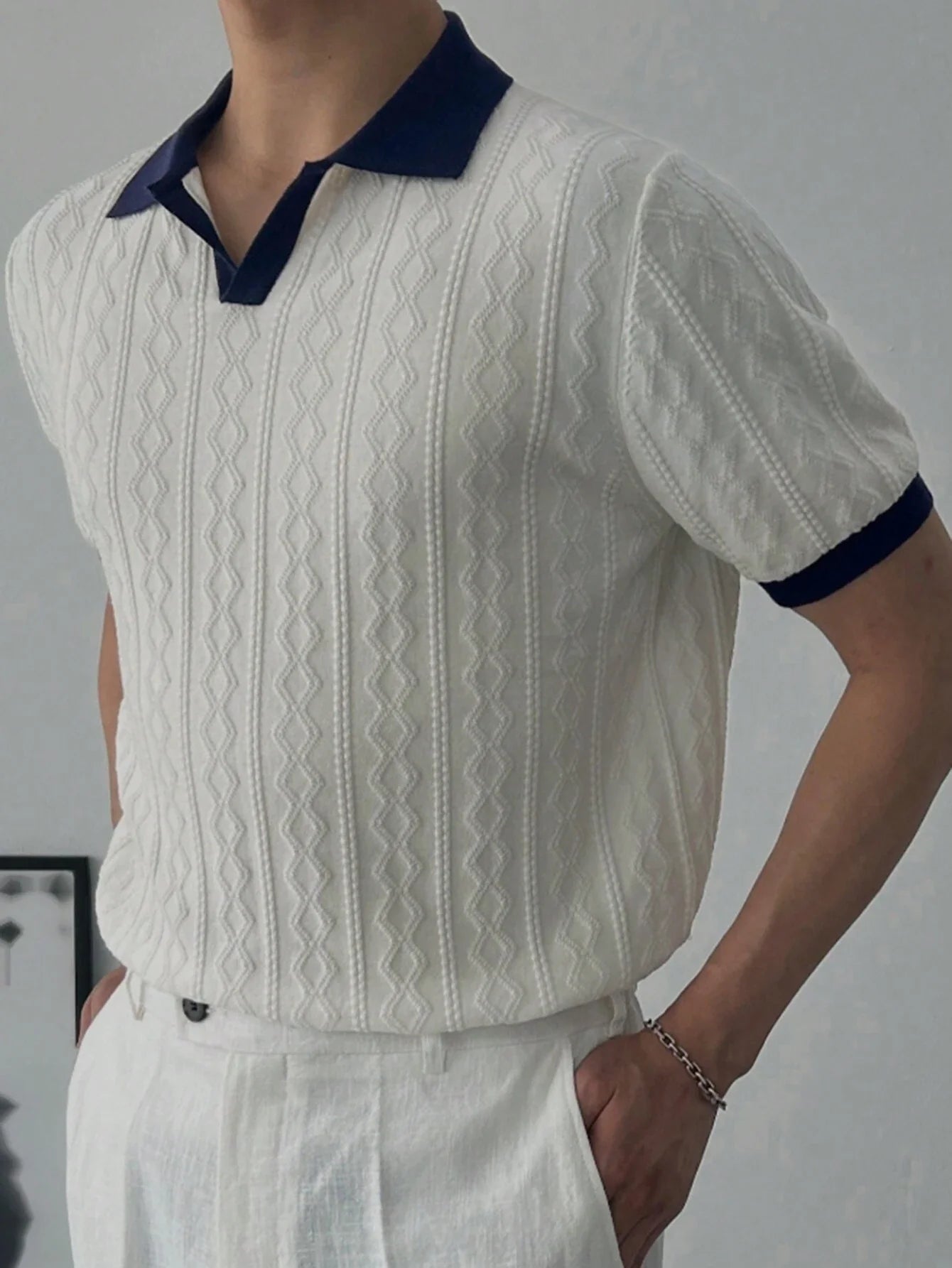 Men’s Textured Polo Shirt – Ravello Shirt