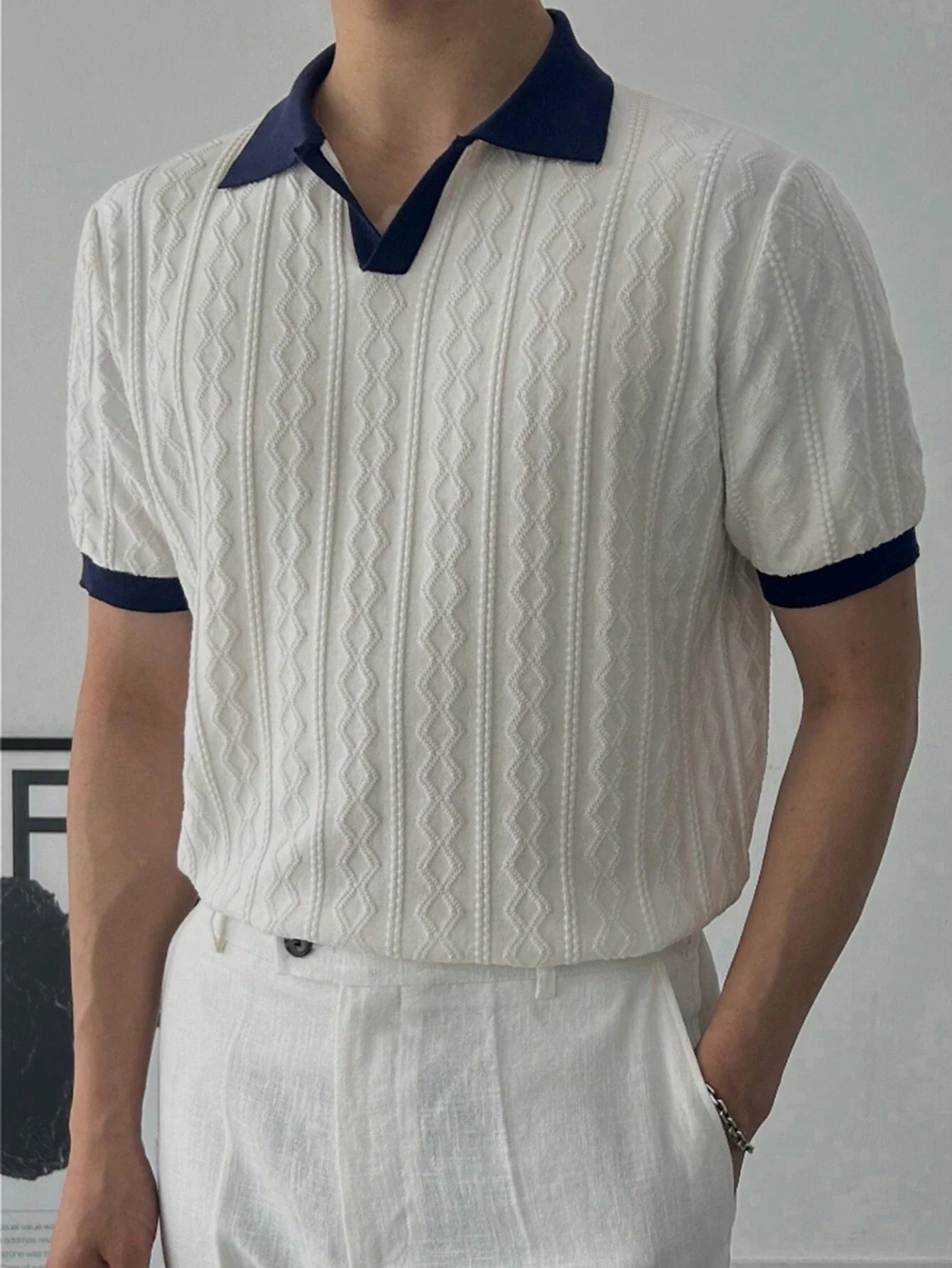 Men’s Textured Polo Shirt – Ravello Shirt