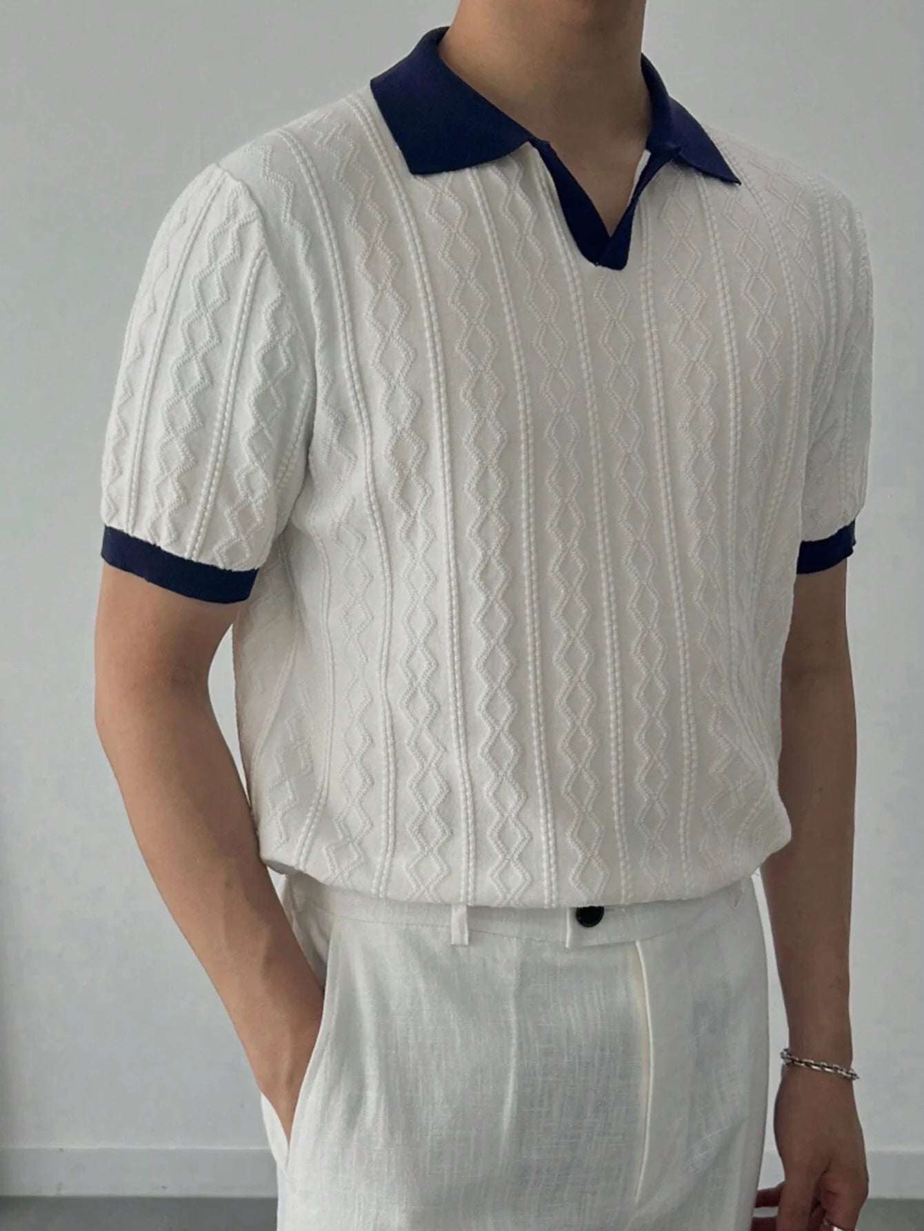 Men’s Textured Polo Shirt – Ravello Shirt