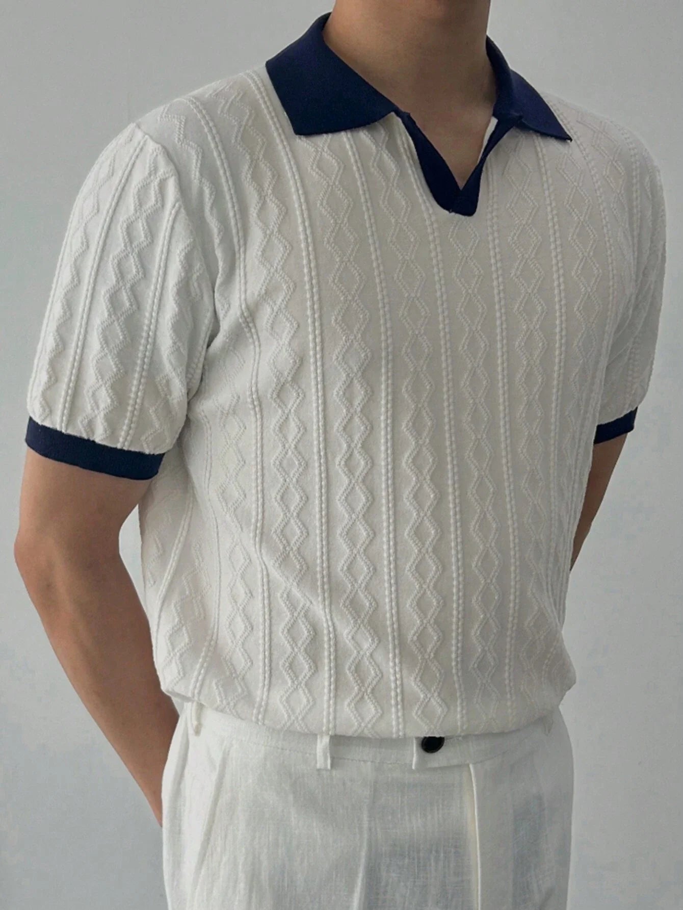 Men’s Textured Polo Shirt – Ravello Shirt