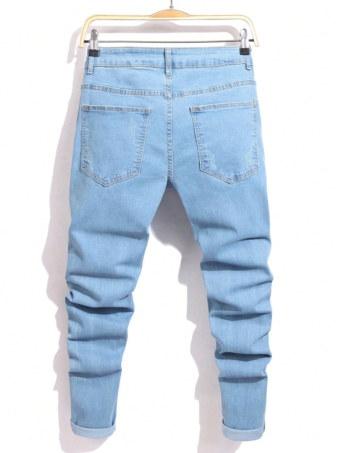 Men’s Distressed Jeans with Details – Dallas Jeans