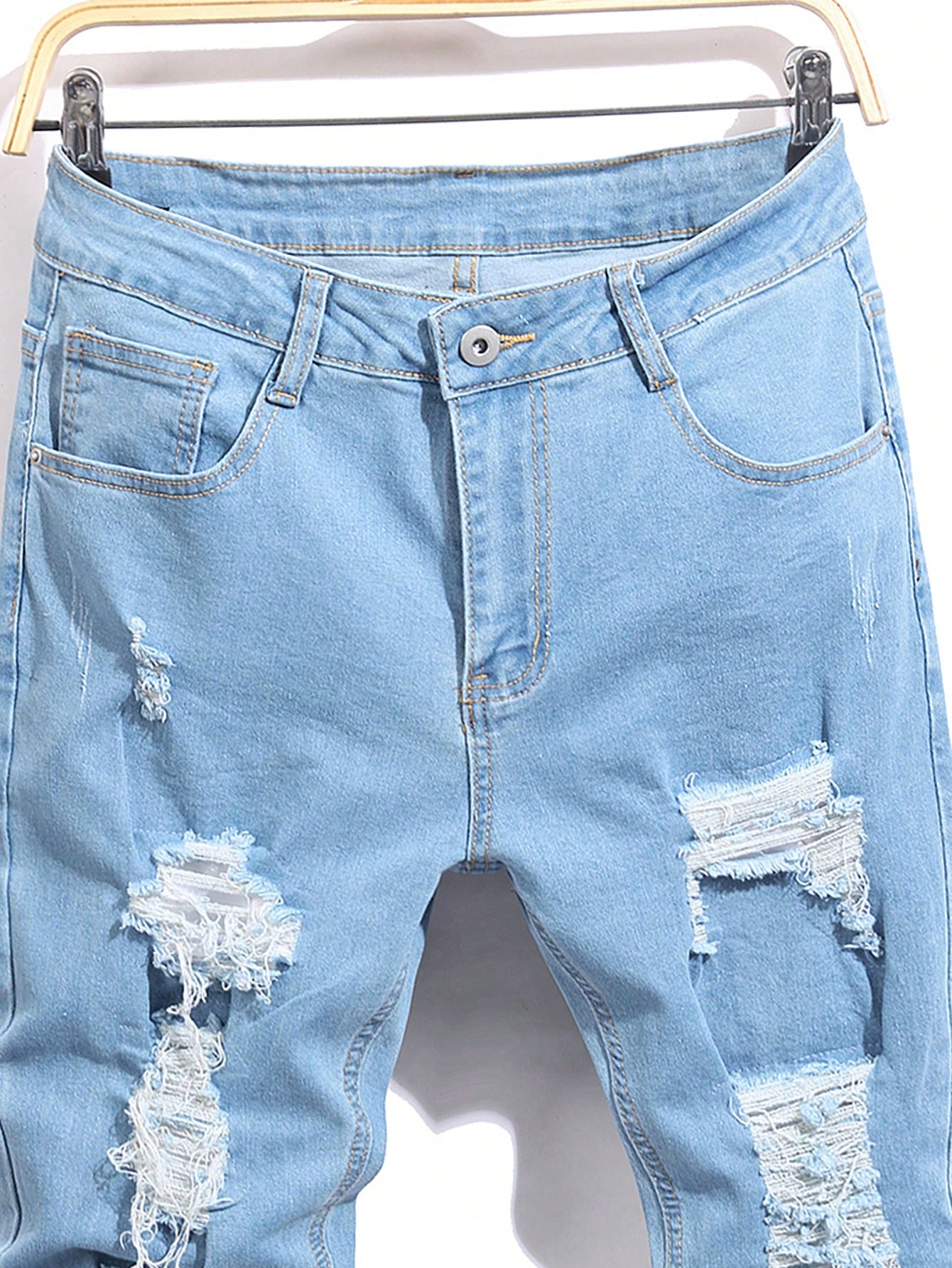 Men’s Distressed Jeans with Details – Dallas Jeans