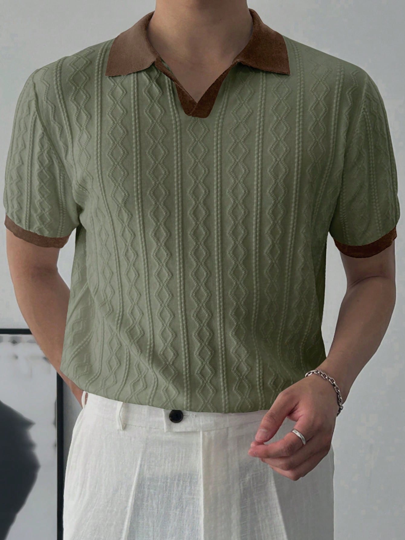 Men’s Textured Polo Shirt – Ravello Shirt