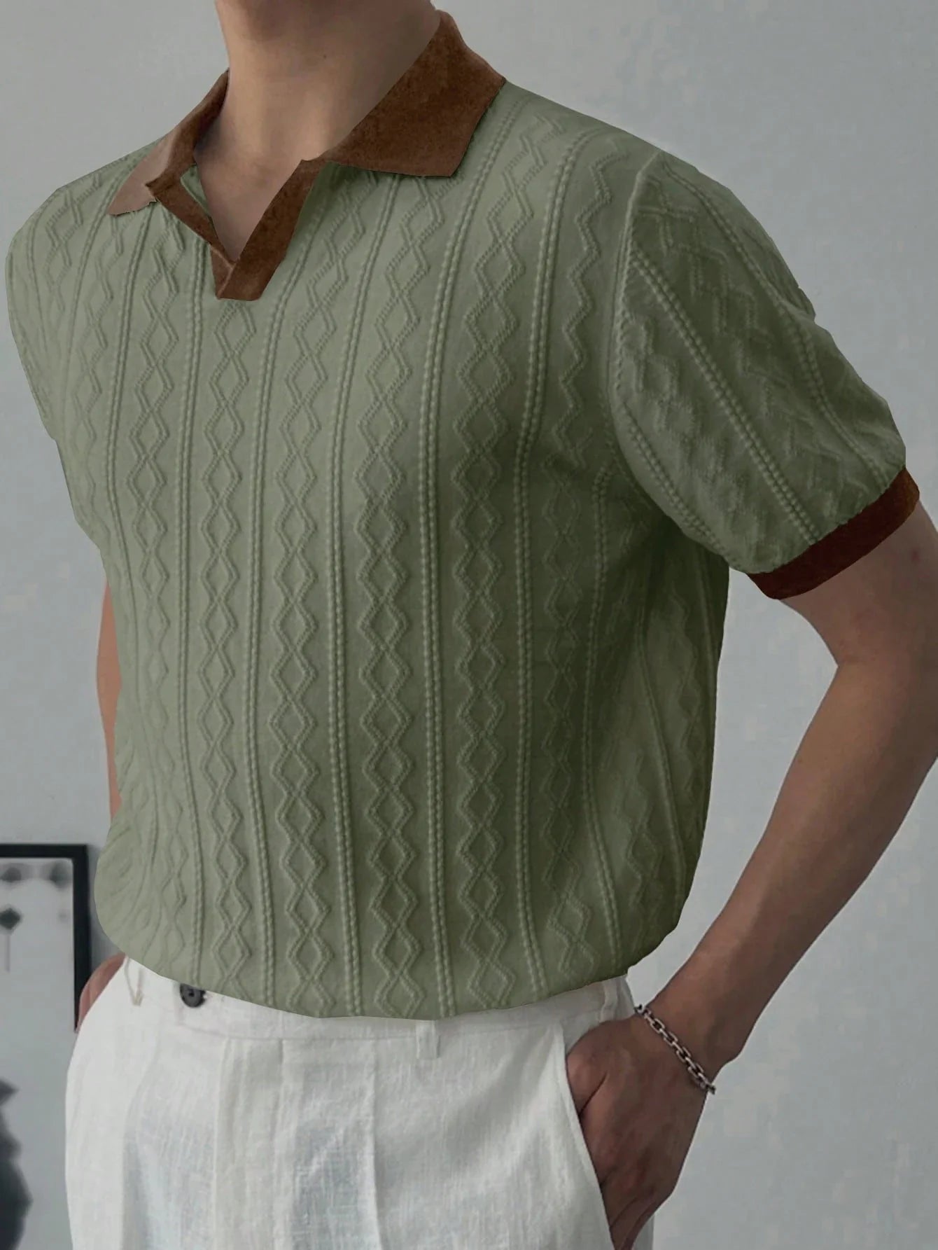 Men’s Textured Polo Shirt – Ravello Shirt