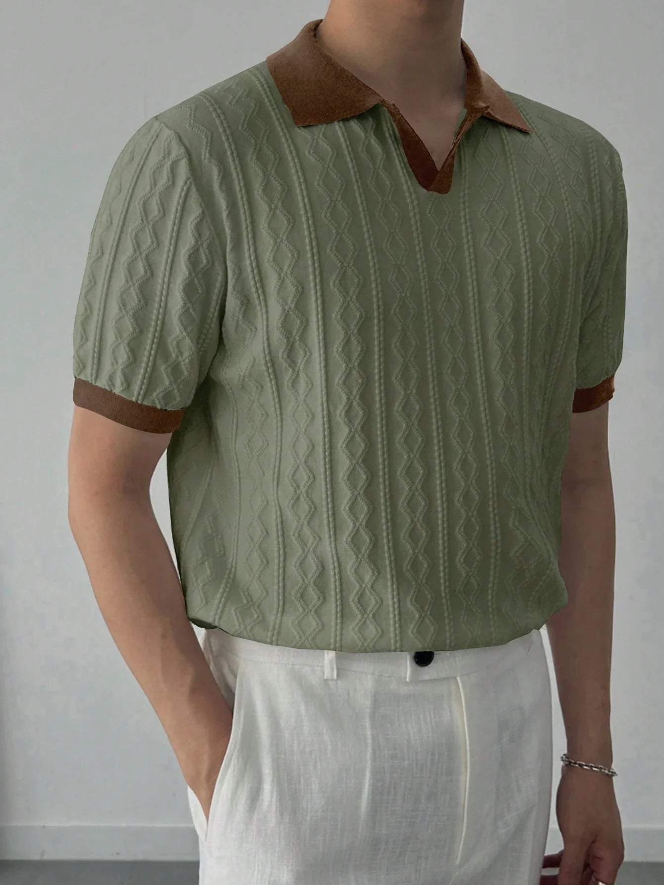 Men’s Textured Polo Shirt – Ravello Shirt
