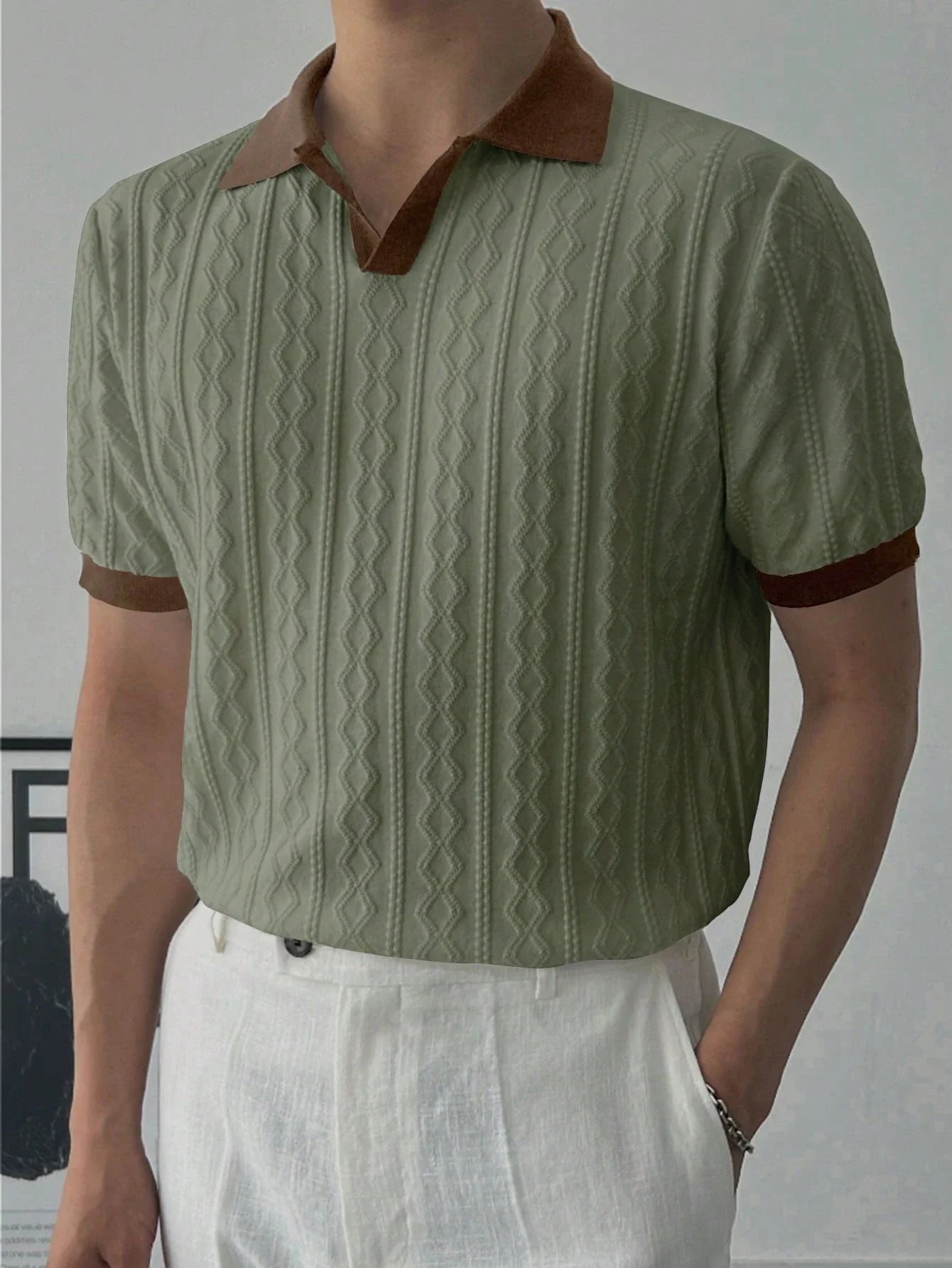 Men’s Textured Polo Shirt – Ravello Shirt