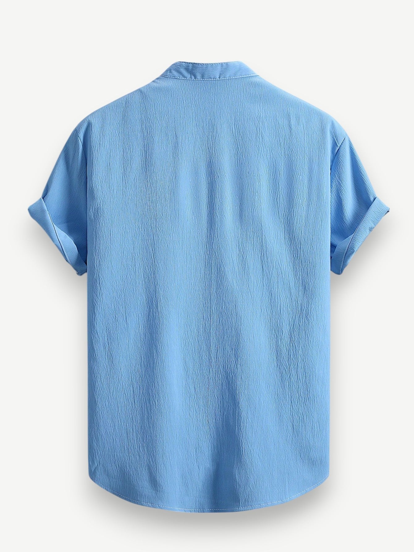 Men’s Grandad Collar Short Sleeve Shirt – Santorini Shirt