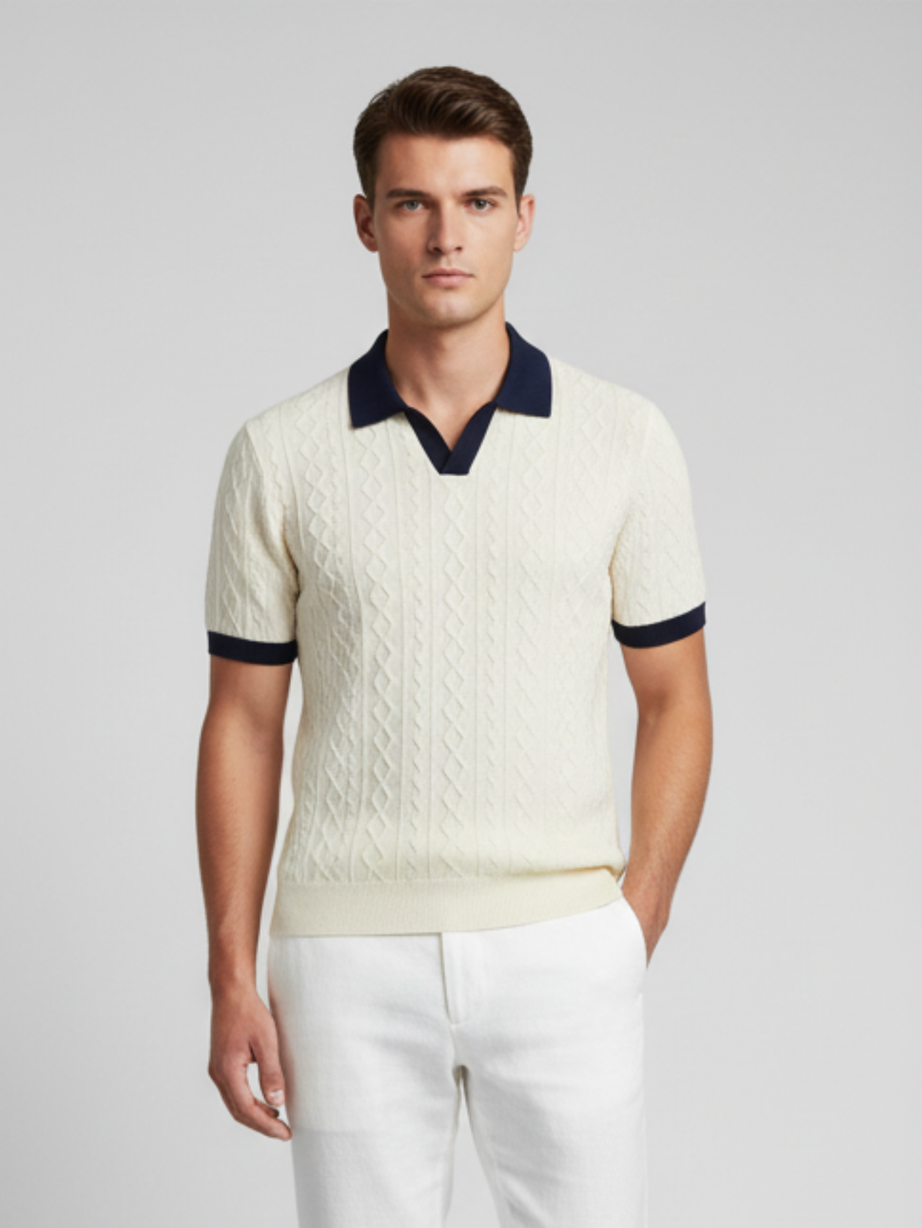 Men’s Textured Polo Shirt – Ravello Shirt
