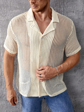 Men’s Knit Button-Down Shirt – Palawan Shirt