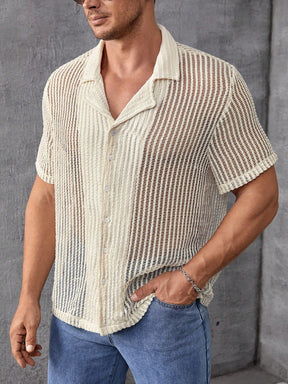 Men’s Knit Button-Down Shirt – Palawan Shirt