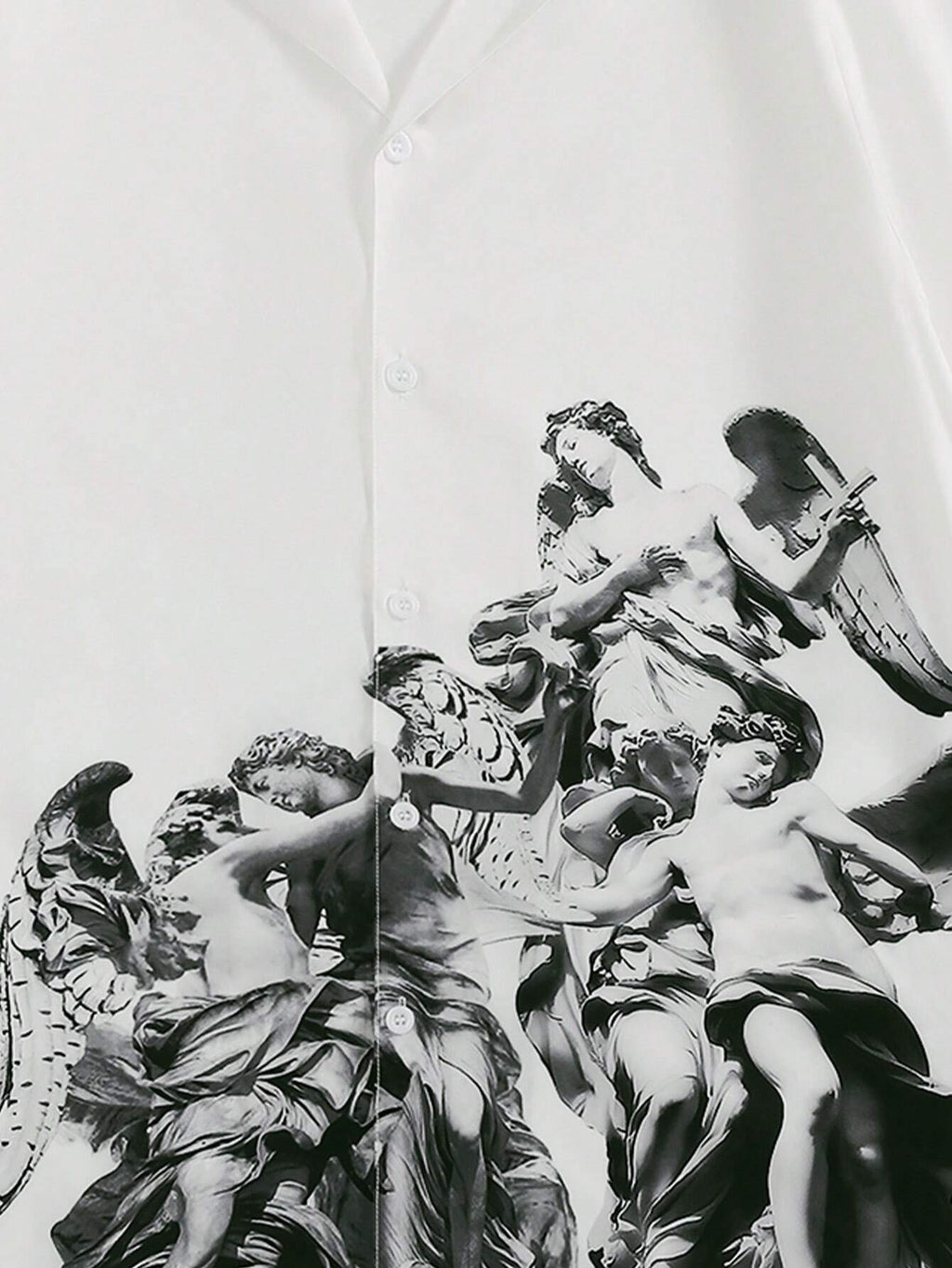 White Button-Up Shirt with Angels – Angel Legacy Shirt