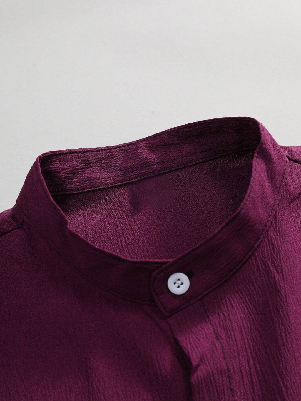 Men’s Grandad Collar Short Sleeve Shirt – Shirt