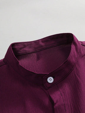 Men’s Grandad Collar Short Sleeve Shirt – Santorini Shirt