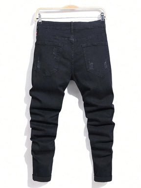 Men’s Distressed Jeans with Details – Dallas Jeans
