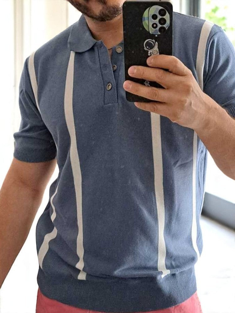 Men’s Striped Polo Shirt – Manilla Shirt