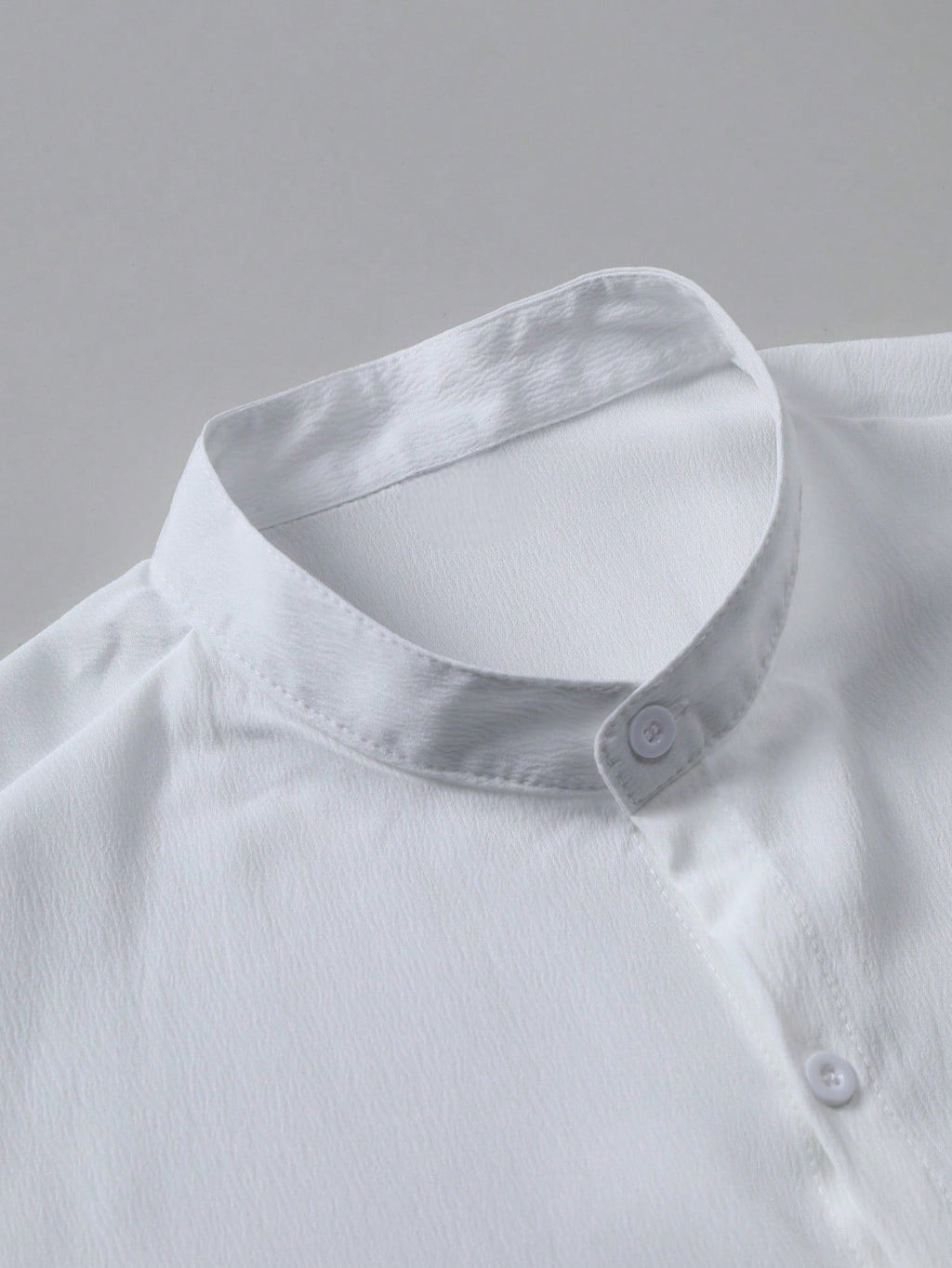 Men’s Grandad Collar Short Sleeve Shirt – Shirt