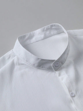 Men’s Grandad Collar Short Sleeve Shirt – Santorini Shirt