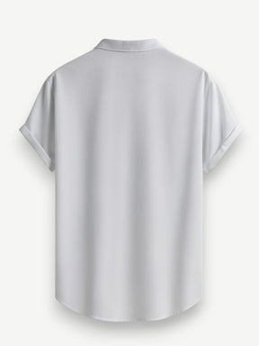 Men’s Grandad Collar Short Sleeve Shirt – Santorini Shirt