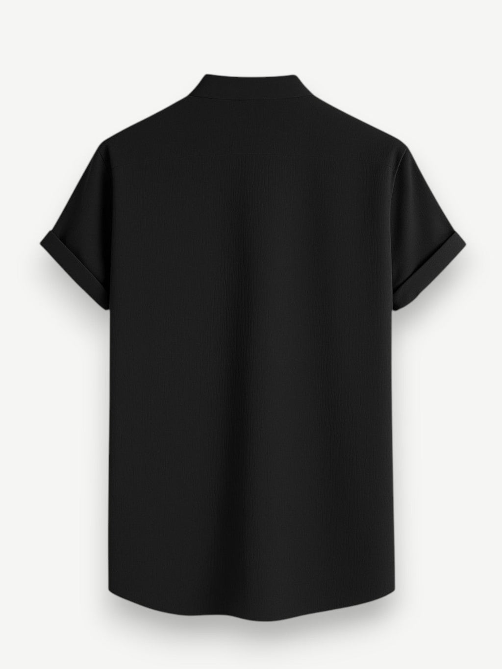 Men’s Grandad Collar Short Sleeve Shirt – Shirt