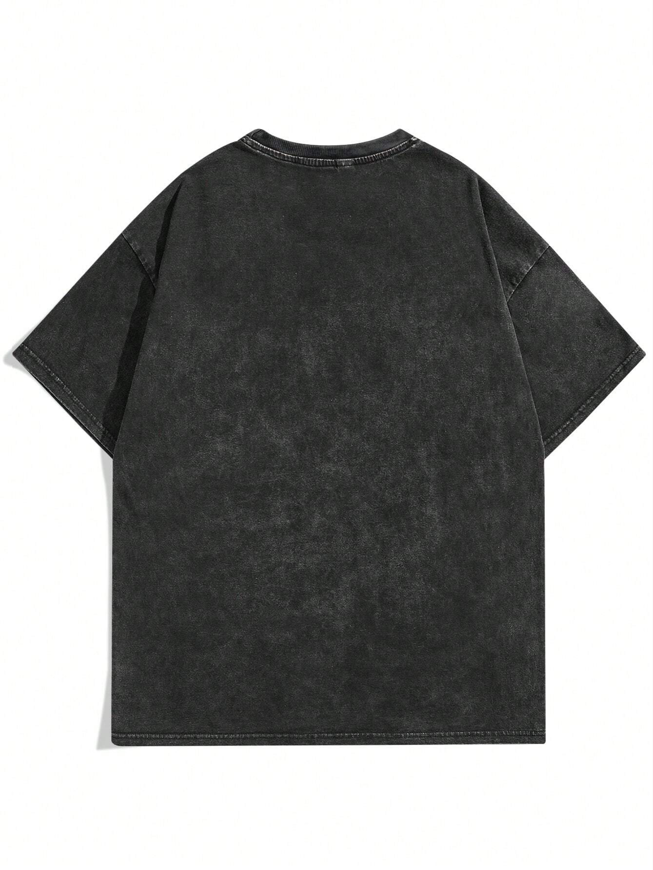 Men’s Oversized Distressed T-Shirt – Futury Lady T-Shirt