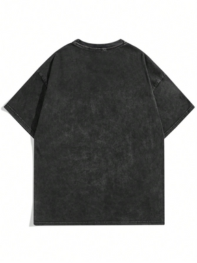 Men’s Oversized Distressed T-Shirt – Futury Lady T-Shirt