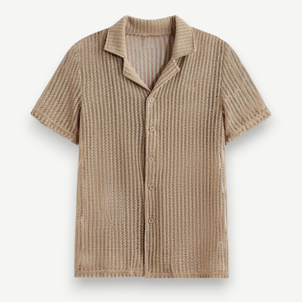 Men’s Knit Button-Down Shirt – Palawan Shirt