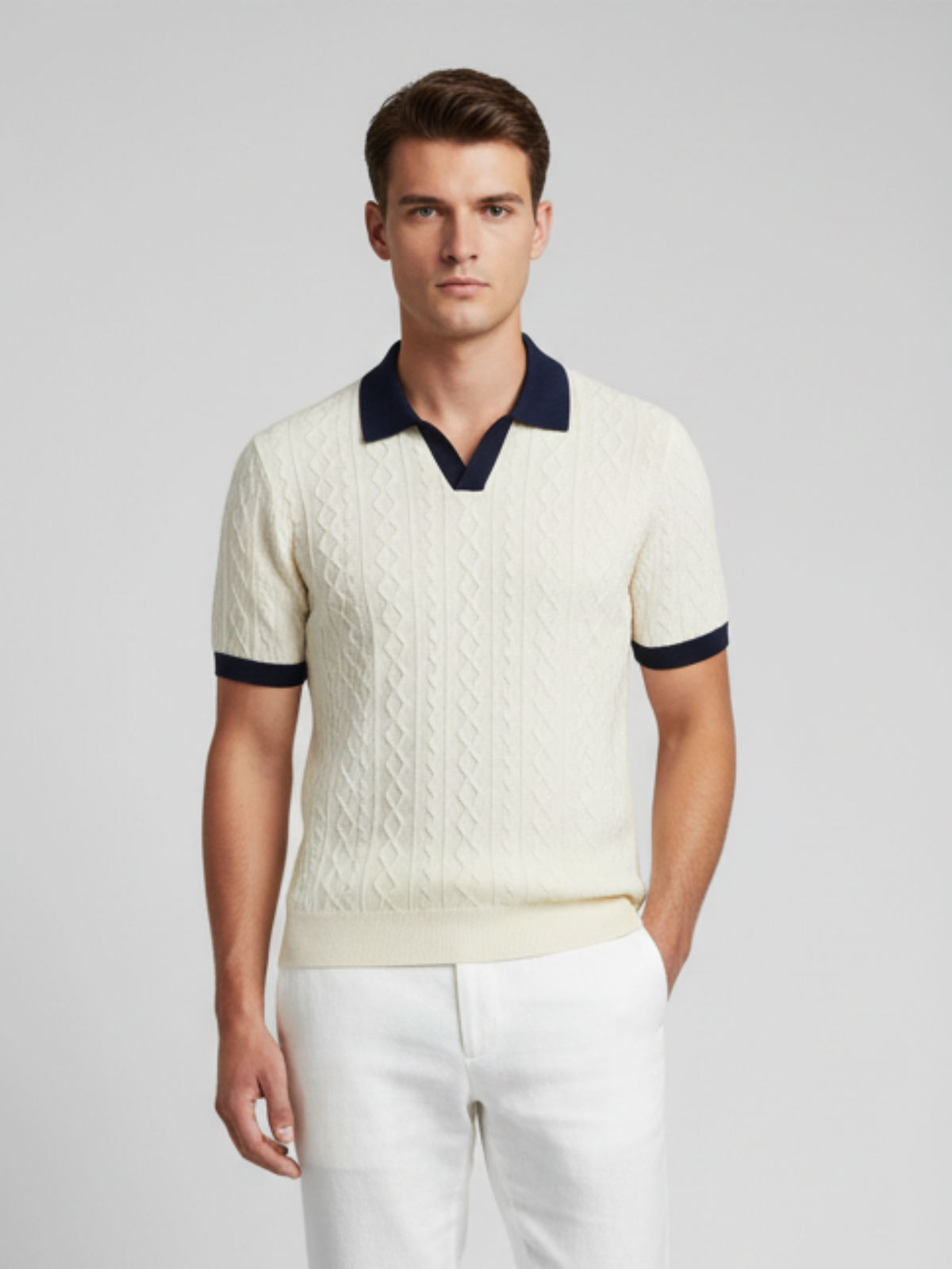 Men’s Textured Polo Shirt – Ravello Shirt