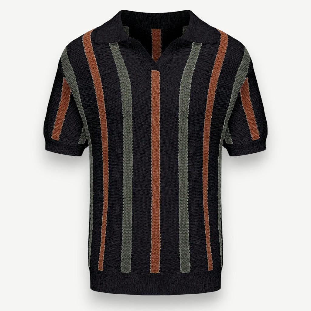 Men’s Striped Knit Polo Shirt – Malta Polo Shirt