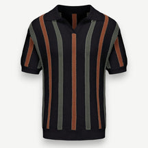 Men’s Striped Knit Polo Shirt – Malta Polo Shirt