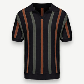 Men’s Striped Knit Polo Shirt – Malta Polo Shirt