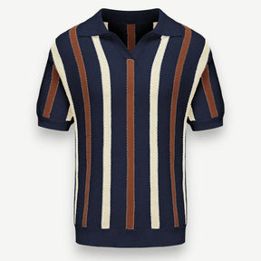 Men’s Striped Knit Polo Shirt – Malta Polo Shirt