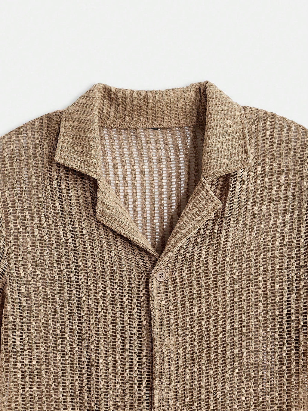 Men’s Knit Button-Down Shirt – Shirt