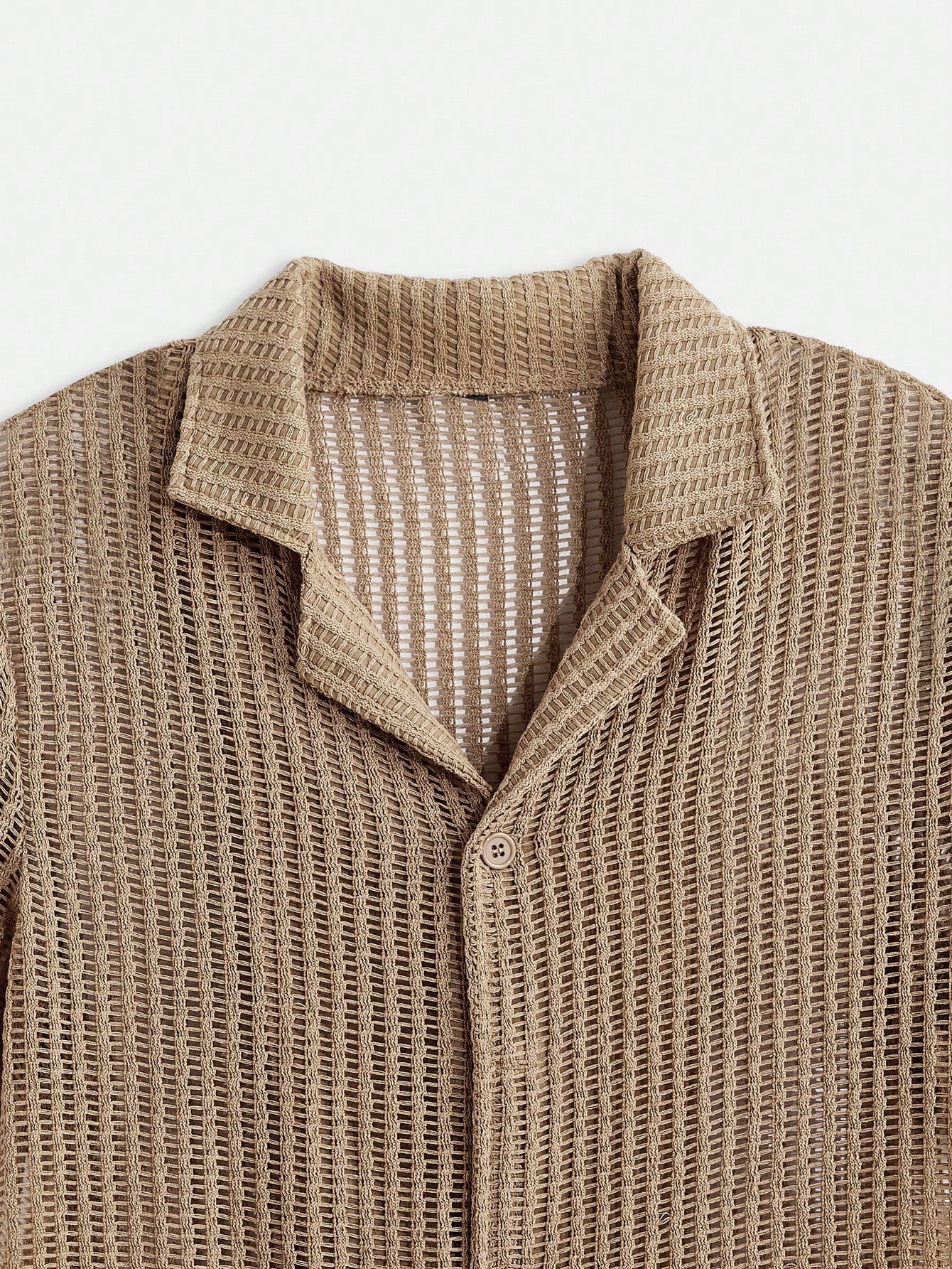 Men’s Knit Button-Down Shirt – Shirt