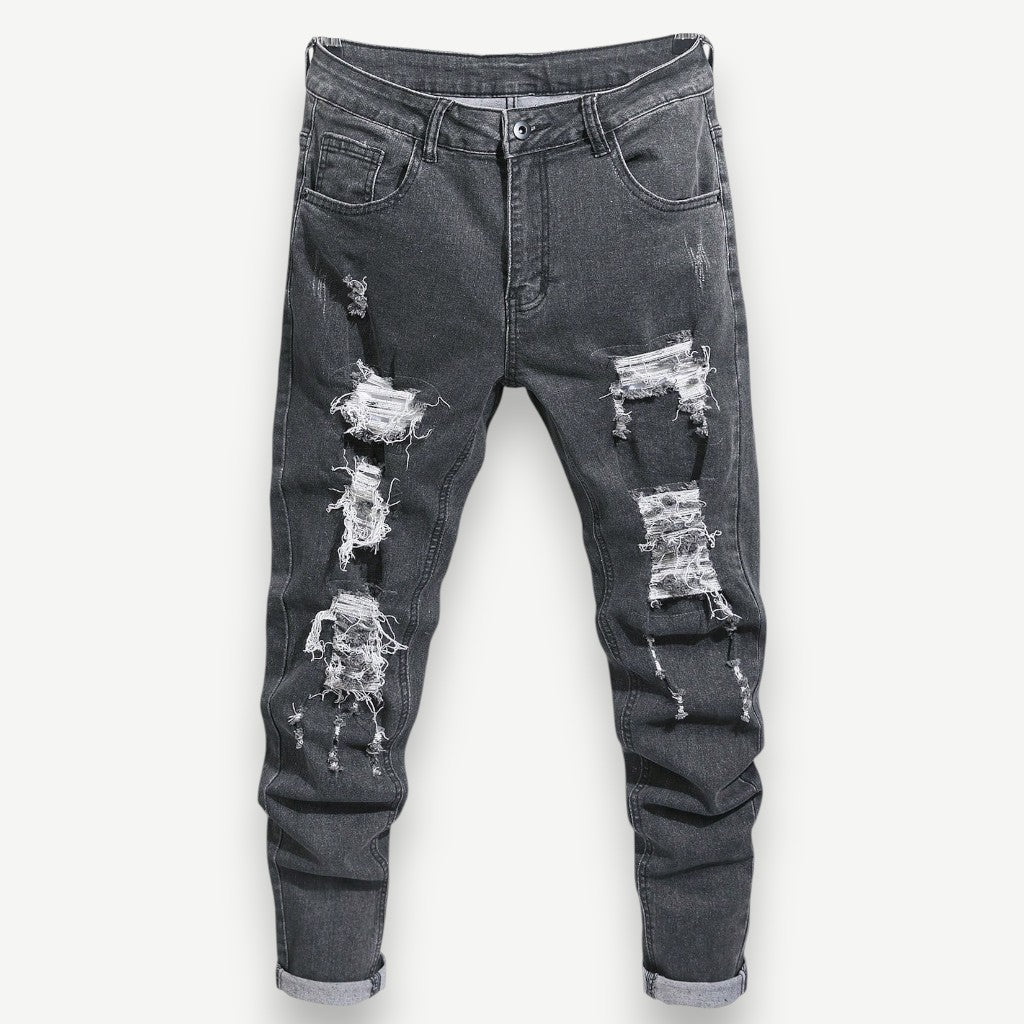 Men’s Distressed Jeans with Details – Dallas Jeans