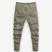 Men’s Distressed Jeans with Details – Dallas Jeans