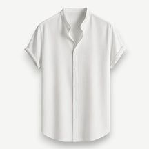 Men’s Grandad Collar Short Sleeve Shirt – Santorini Shirt